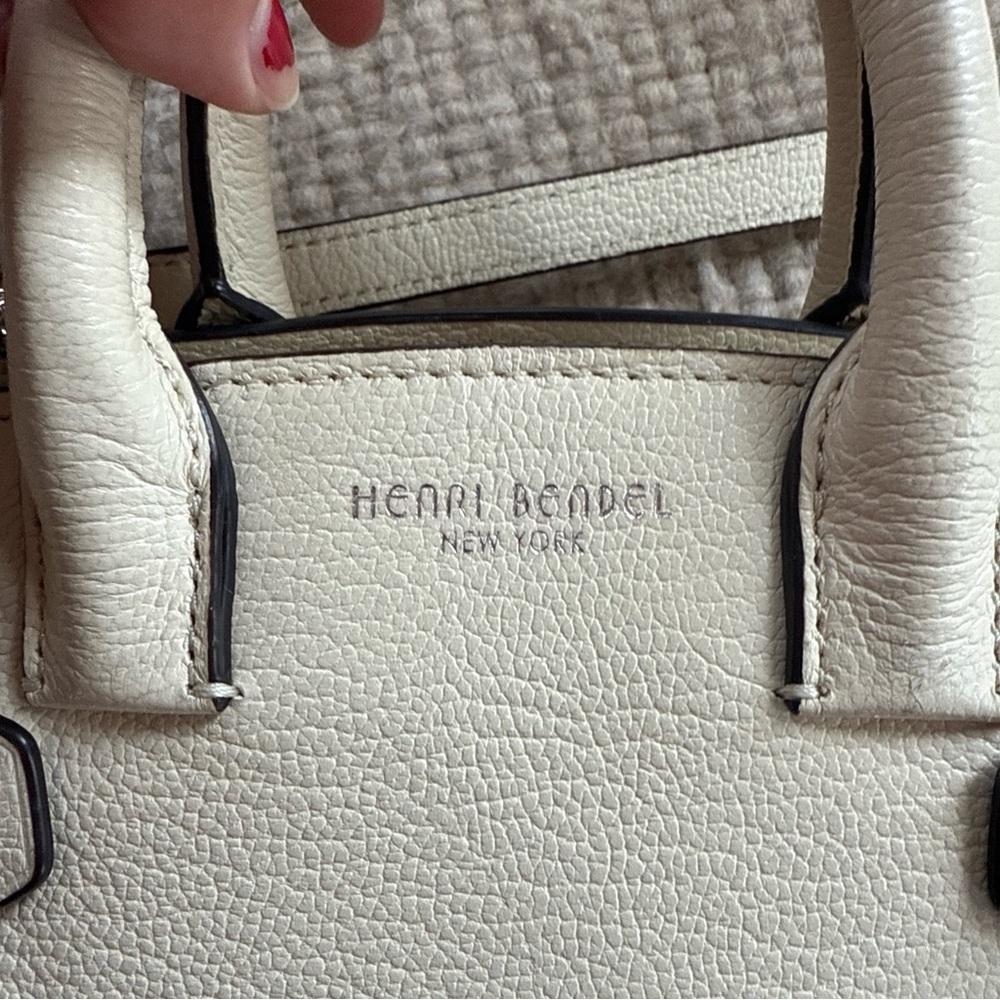 Henri Bendel NY micro mini “birkin lookalike” purse white leather - Picture 2 of 7